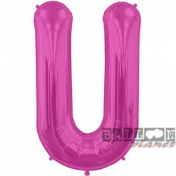 Pallone Lettera U Fucsia 90 cm