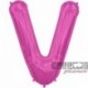 Pallone Lettera V Fucsia 90 cm