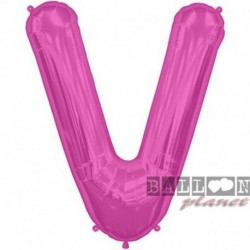 Pallone Lettera V Fucsia 90 cm