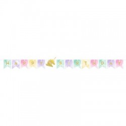 Festone Unicorn Happy Birthday 240x14 cm