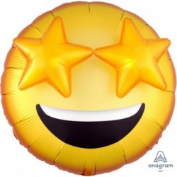 Pallone Emoticon Smile Star Eyes 75 cm