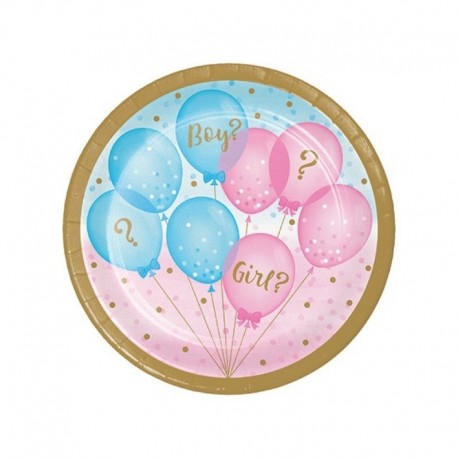 Piatto Gender Reveal 18 cm