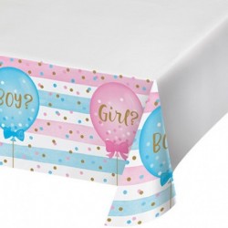 Tovaglia Plastica Gender Reveal 137x259 cm