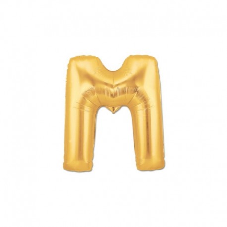 Pallone Lettera M Oro 20 cm