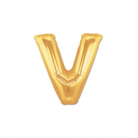 Pallone Lettera V Oro 20 cm
