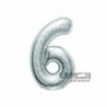 Pallone Numero 6 Argento 40 cm