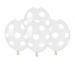 Palloncini Pois Trasparenti 12 cm