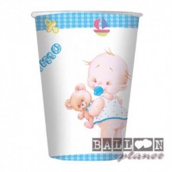 10 Bicchieri Cuore Battesimo 200 ml