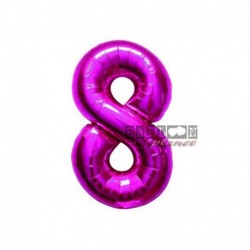 Pallone Numero 8 Fucsia 40 cm