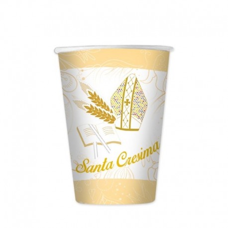 8 Bicchieri Carta Cresima 200 ml