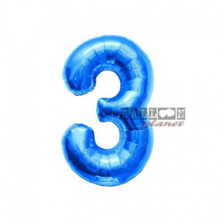 Pallone Numero 3 Blu 40 cm