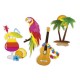 4 Decorazioni Carta Tropicali 50 cm