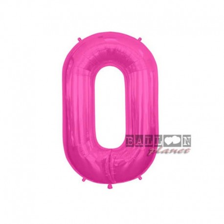 Pallone Numero 0 Fucsia 40 cm