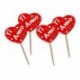 50 Picks Cuore Ti Amo 7 cm