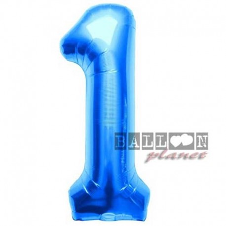 Pallone Numero 1 Blu 90 cm