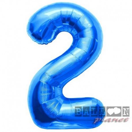 Pallone Numero 2 Blu 90 cm