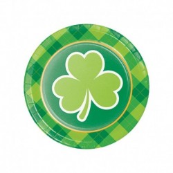 8 Piatti Tondi Carta St Patrick 18 cm