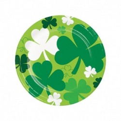 8 Piatti Tondi Carta St Patrick 18 cm