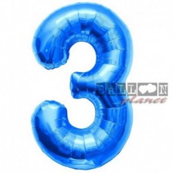 Pallone Numero 3 Blu 90 cm