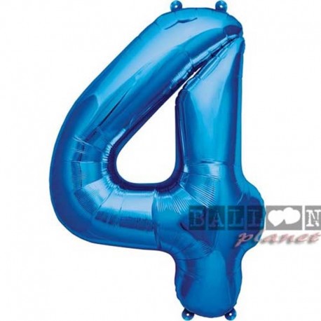 Pallone Numero 4 Blu 90 cm