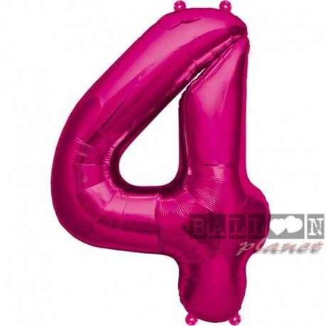 Pallone Numero 4 Fucsia 90 cm