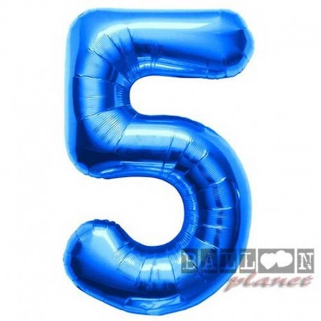 Pallone Numero 5 Blu 90 cm