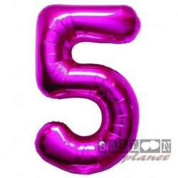 Pallone Numero 5 Fucsia 90 cm