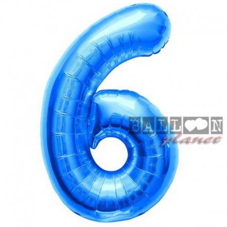 Pallone Numero 6 Blu 90 cm