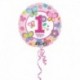 Pallone 1st Birthday Girl 45 cm