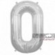 Pallone Numero 0 Argento 90 cm