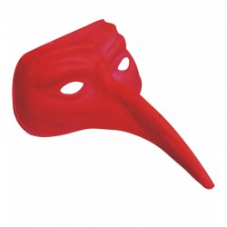 Maschera Plastica Veneziana Rossa