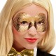 Maschera Tessuto Fidelio Oro Glitter