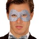 Maschera Tessuto Fidelio Argento Glitter