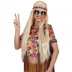 Collana Metallo Peace Love Hippie