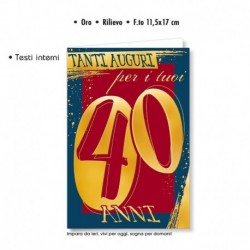Biglietto Auguri Compleanno 40 Anni