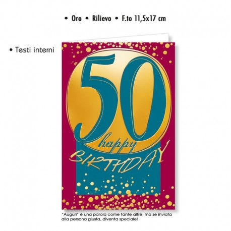 Biglietto Auguri Compleanno 50 Anni