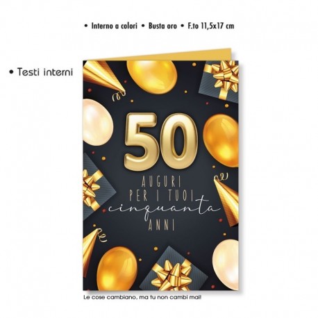 Biglietto Auguri Compleanno 50 Anni