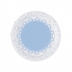 8 Piatti Baby Stelle Azzurro 18 cm