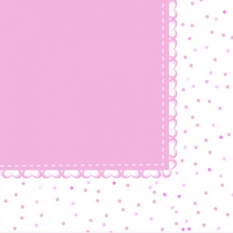 20 Tovaglioli Baby Cuori 33x33 cm