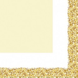 20 Tovaglioli Carta Glitter Oro 33x33 cm