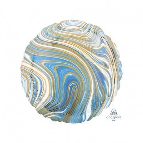 Pallone Tondo Marblez Blu 45 cm