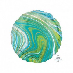 Pallone Tondo Marblez Blu-Verde 45 cm
