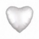 Pallone Cuore Satin Bianco 45 cm