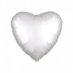 Pallone Cuore Satin Bianco 45 cm