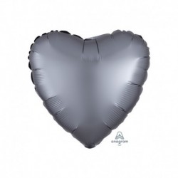Pallone Cuore Satin Grafite 45 cm