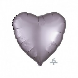 Pallone Cuore Satin Grigio 45 cm