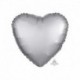 Pallone Cuore Satin Platino 45 cm