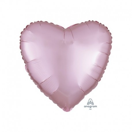 Pallone Cuore Satin Rosa Pastello 45 cm