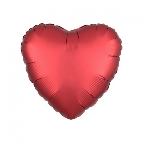 Pallone Cuore Satin Rosso Sangria 45 cm