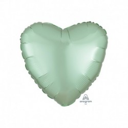 Pallone Cuore Satin Verde Menta 45 cm
